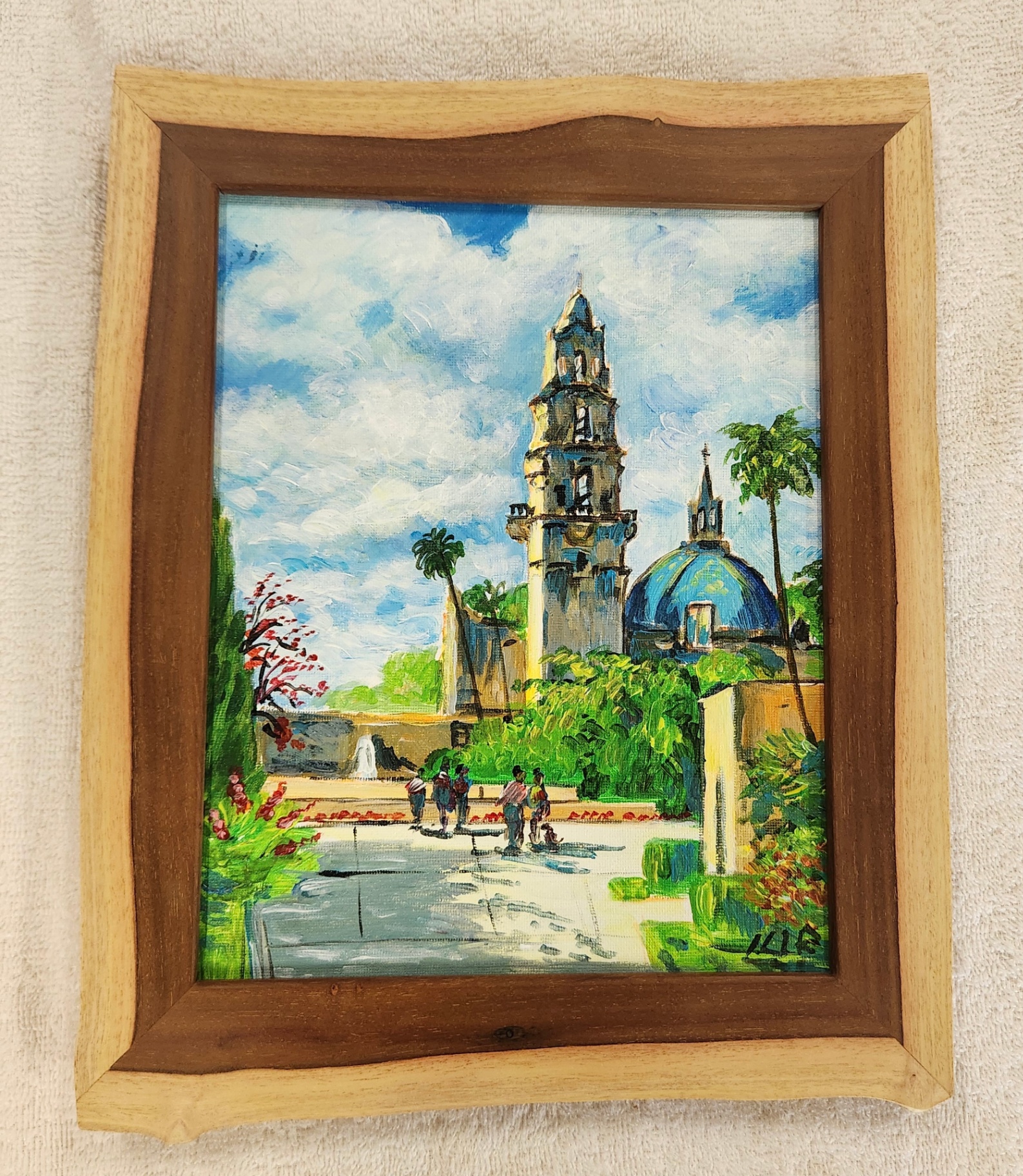 Hand-shaped wooden picture frame